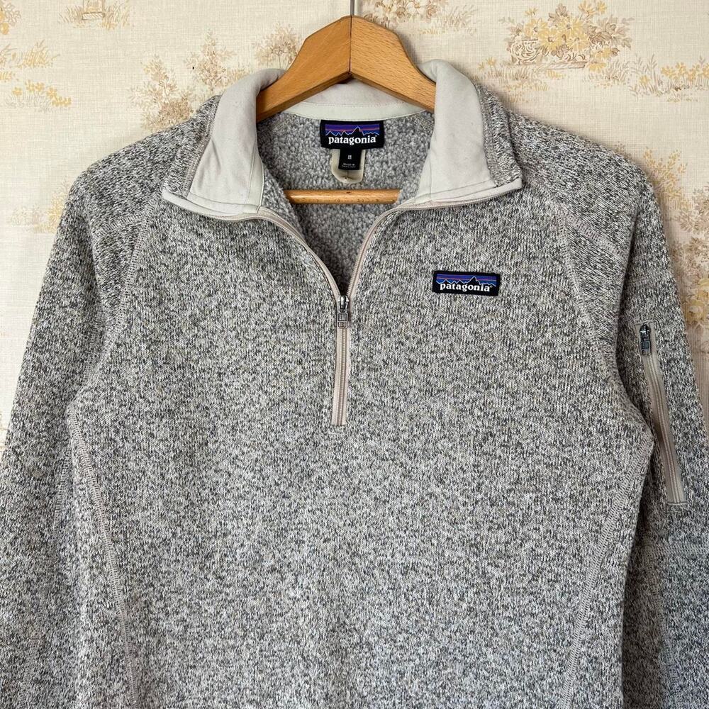 Patagonia Better Sweater 1/4 Zip | Pelican Oatmeal Fleece | Women's M